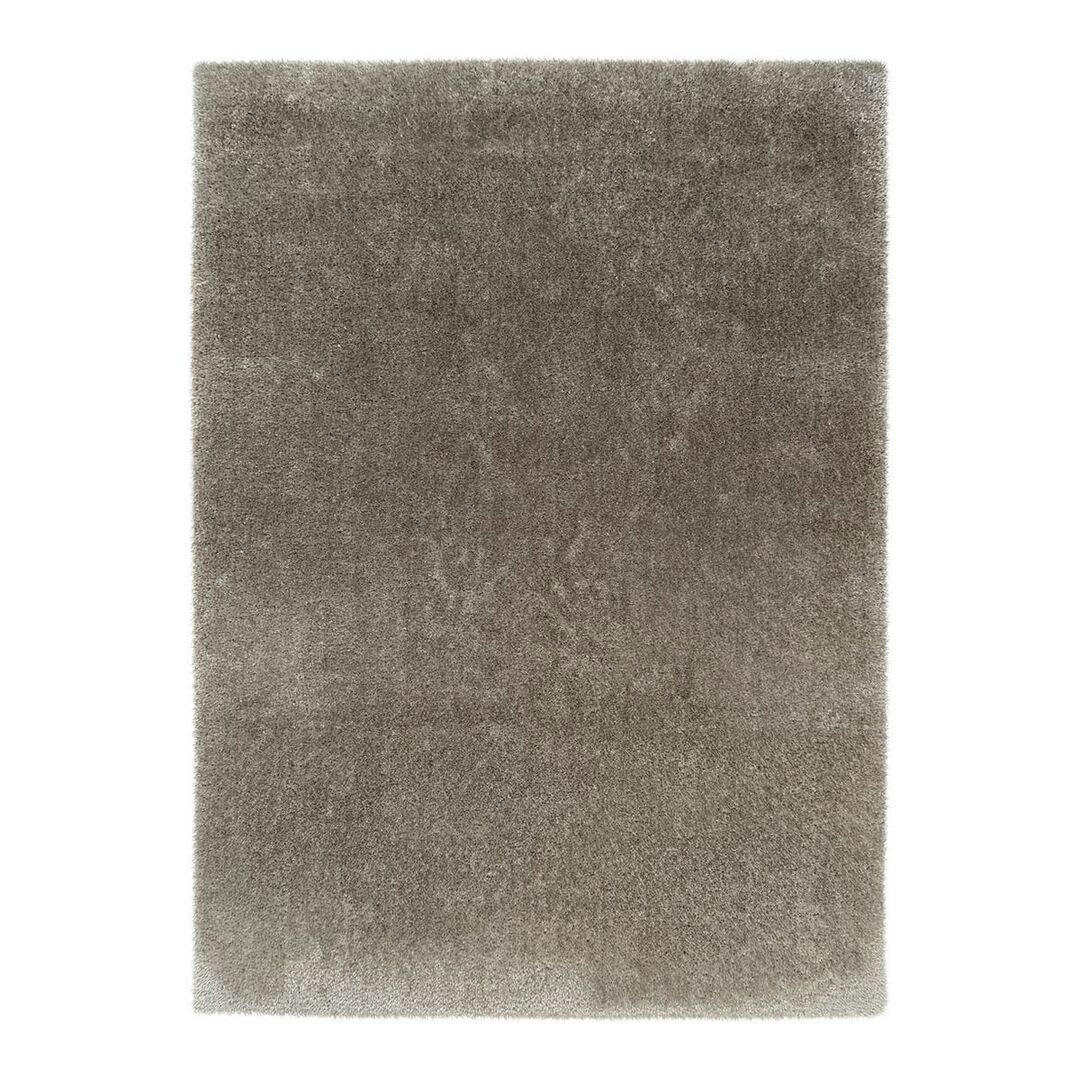KARLA - Tapis uni design en polyester argenté 200x290