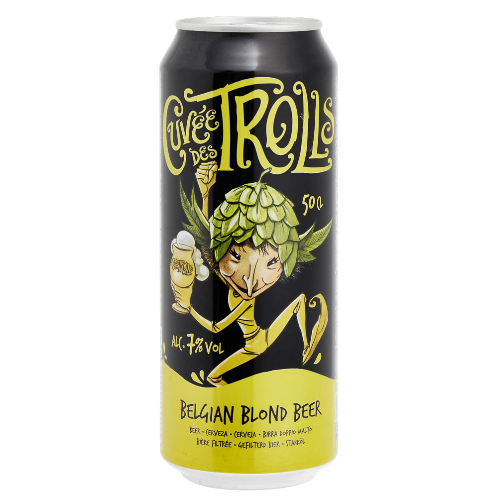Bière blonde Cuvée des Trolls 7% canette 50cl