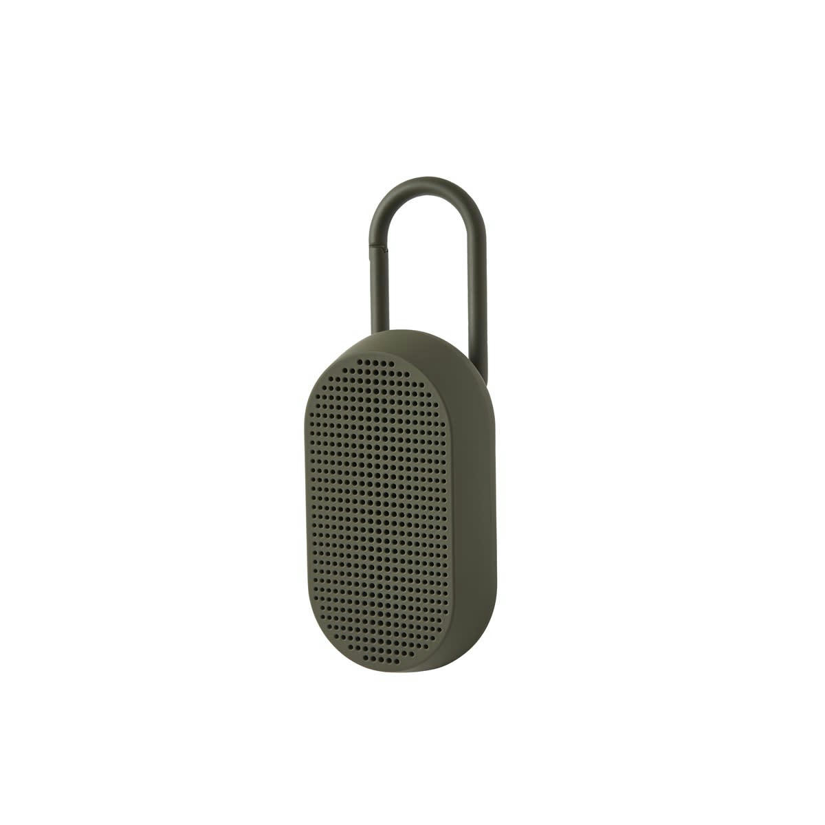 MINO T - Enceinte bluetooth avec mousqueton en ABS vert kaki