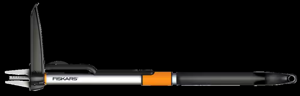 Fiskars Stainless Steel 4-Claw Stand-Up D-Grip Telescopic Weeder with Aluminum Shaft