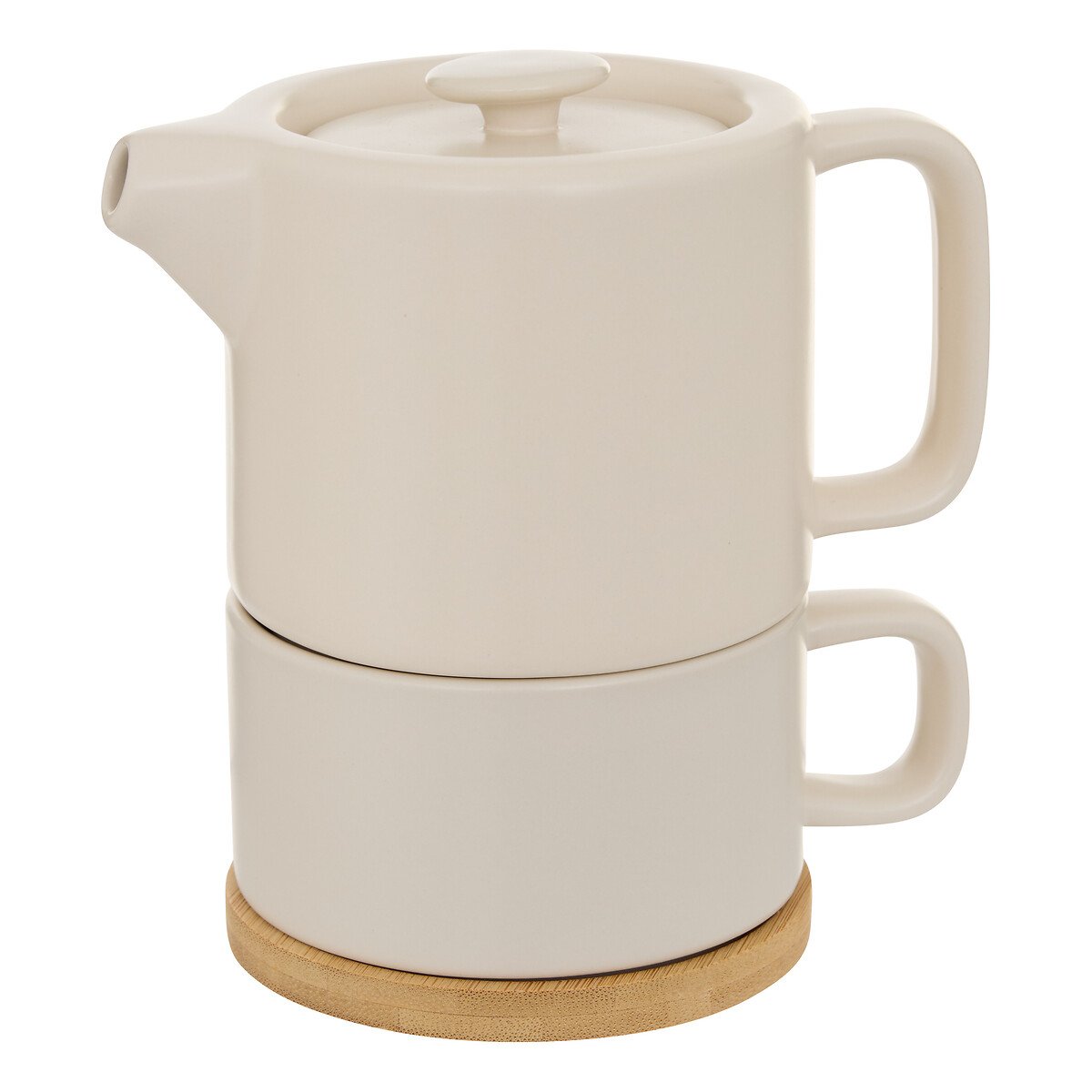 Bule com chávena em cerâmica