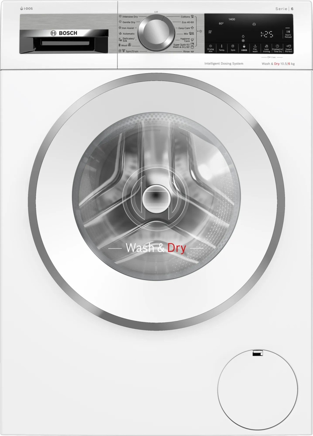 Pralko-suszarka BOSCH WNG254A9BY Serie 6 10.5/6 kg, 1400 obr./min