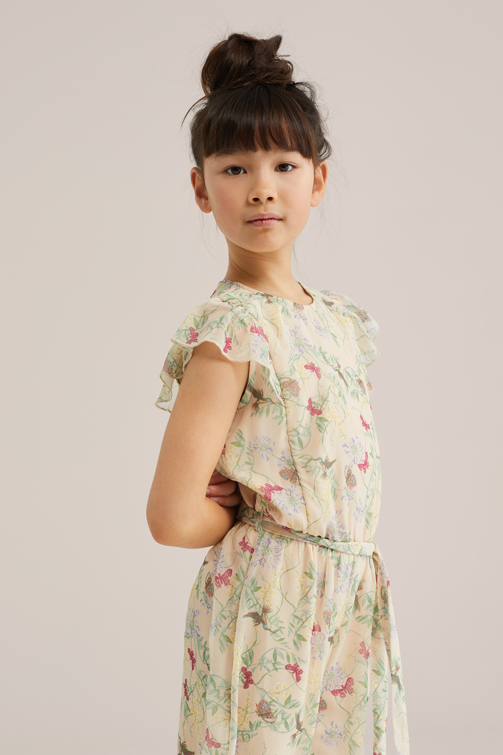 Meisjes jumpsuit met glittergaren