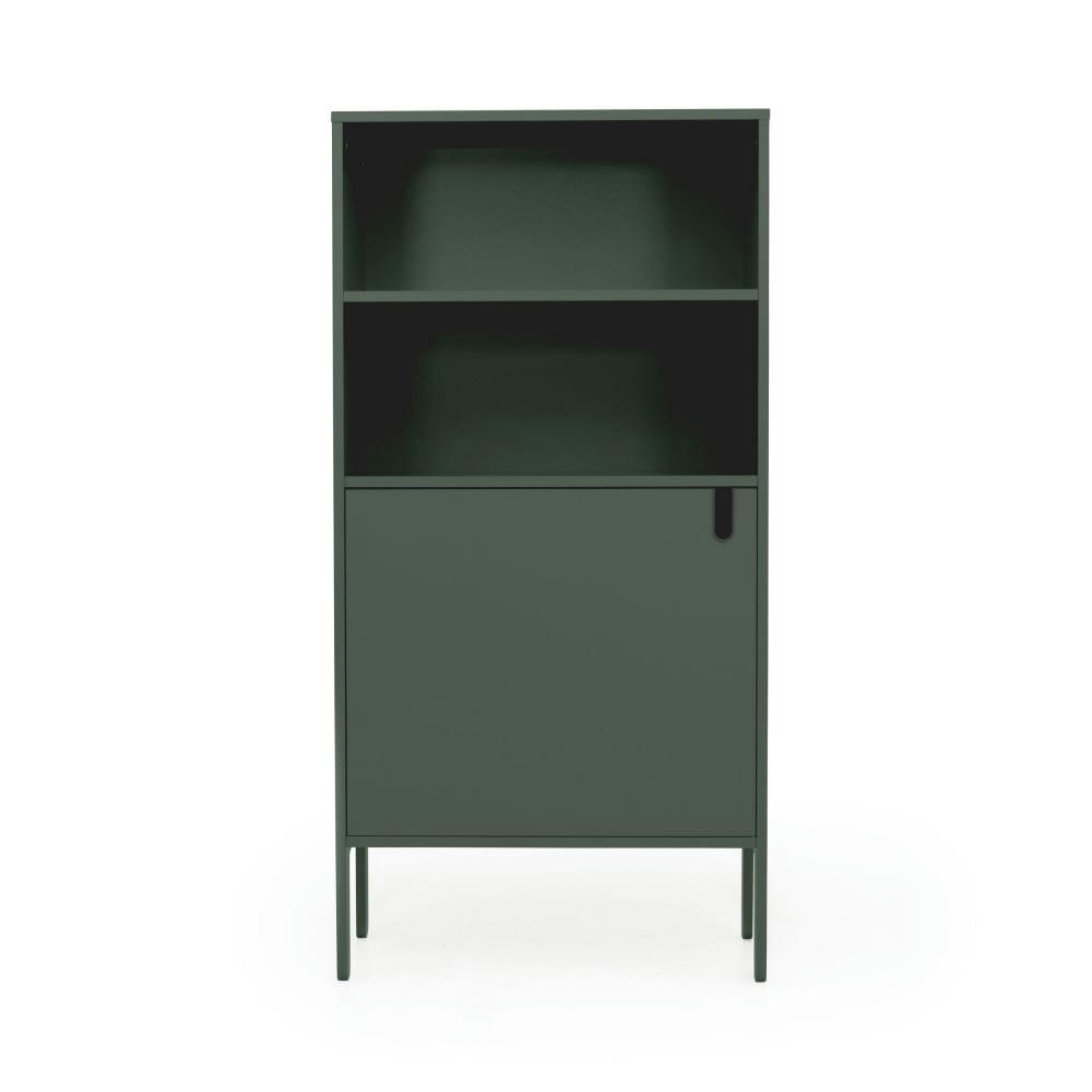 UNO - Buffet haut en bois 1 porte H152cm vert kaki