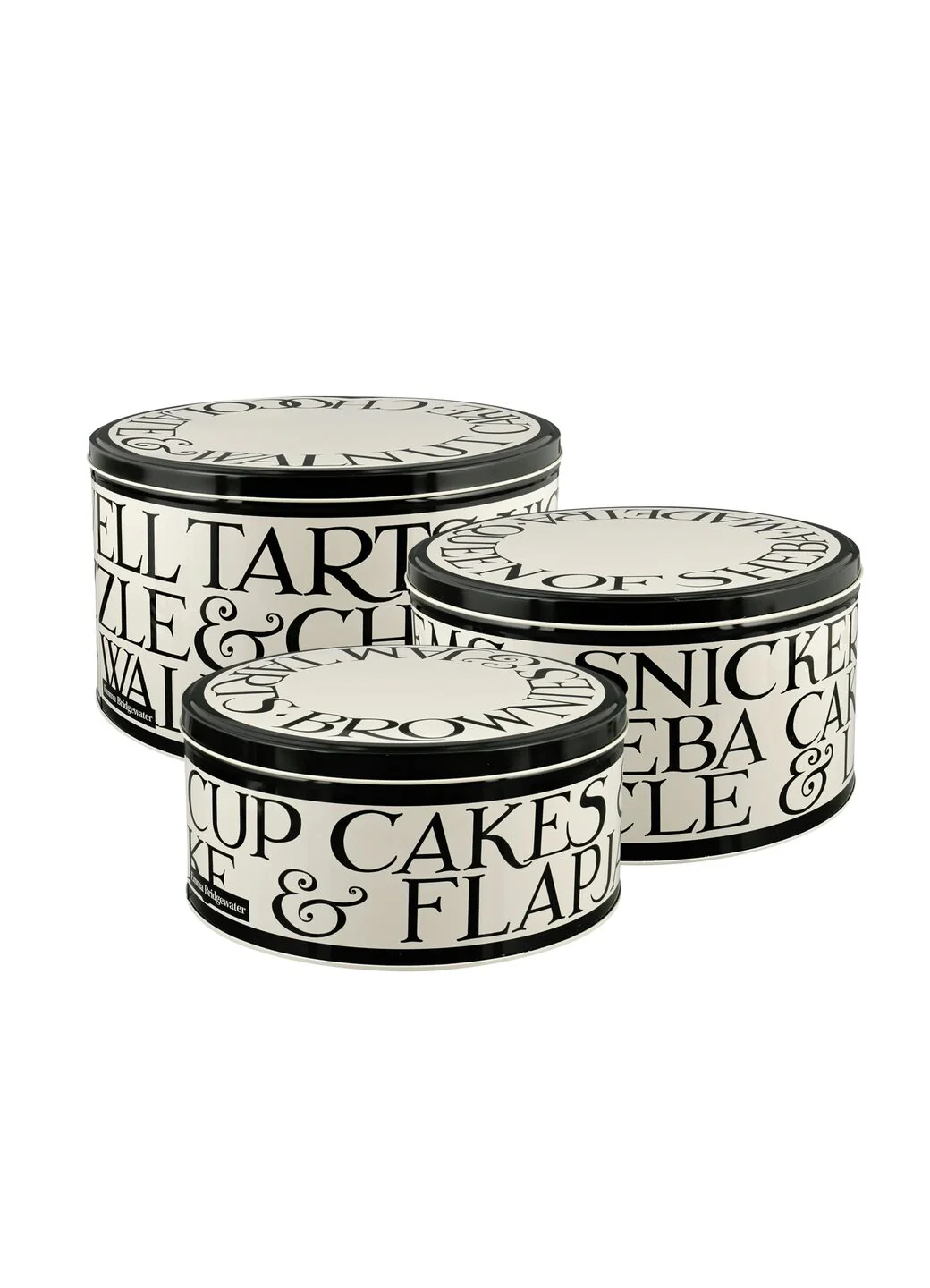 Black Toast Set Of 3 Round Cake Tins