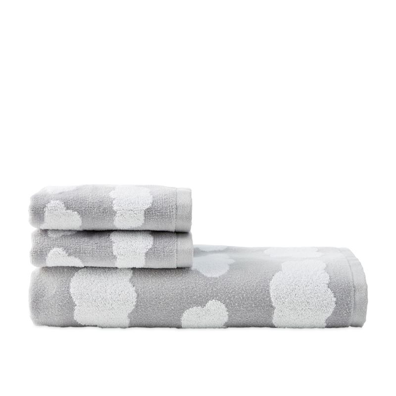 Dreamy Cloud Grey Face Washers Pack of 2