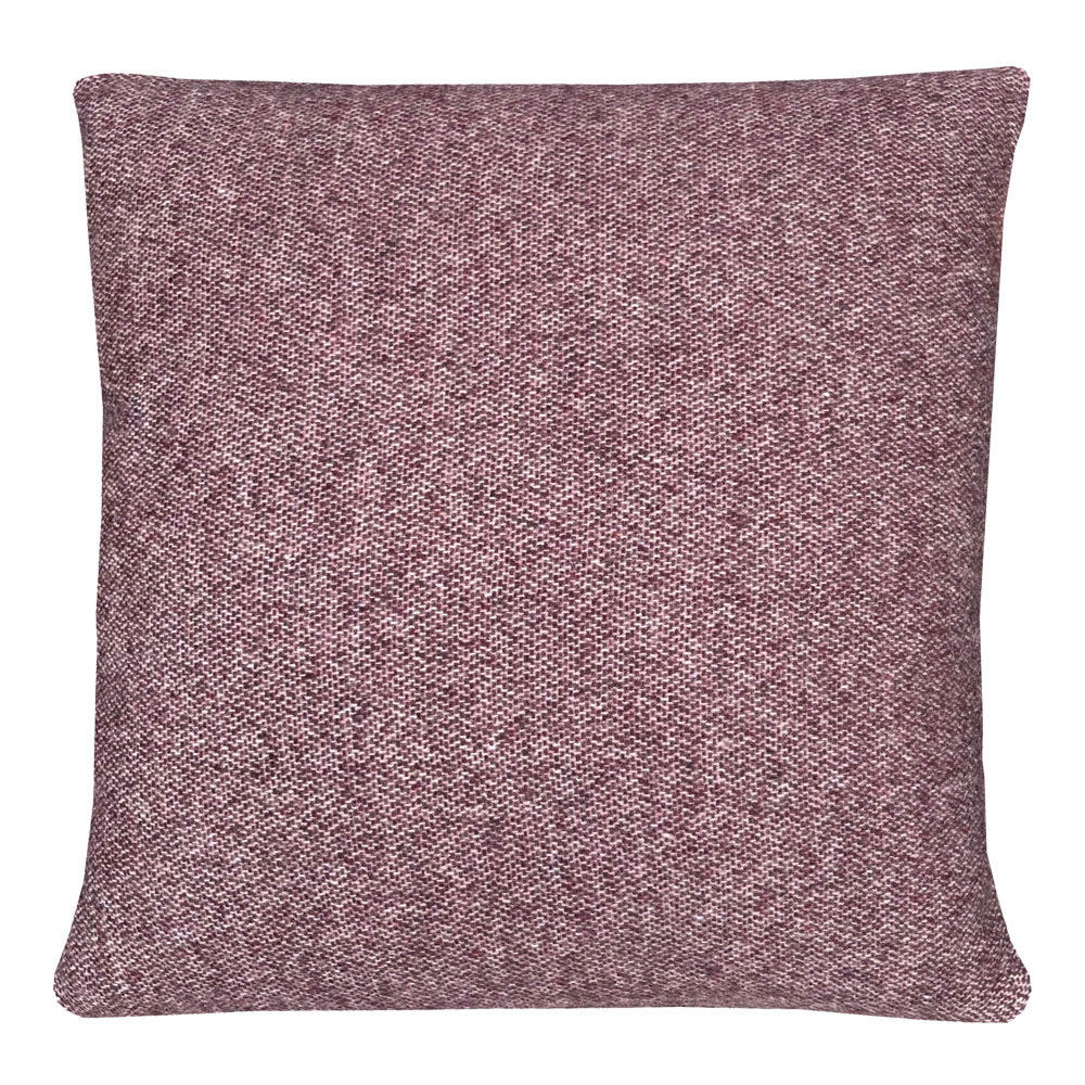 RECYCLÉE - Coussin carré laine recyclée double face palissandre 50x50