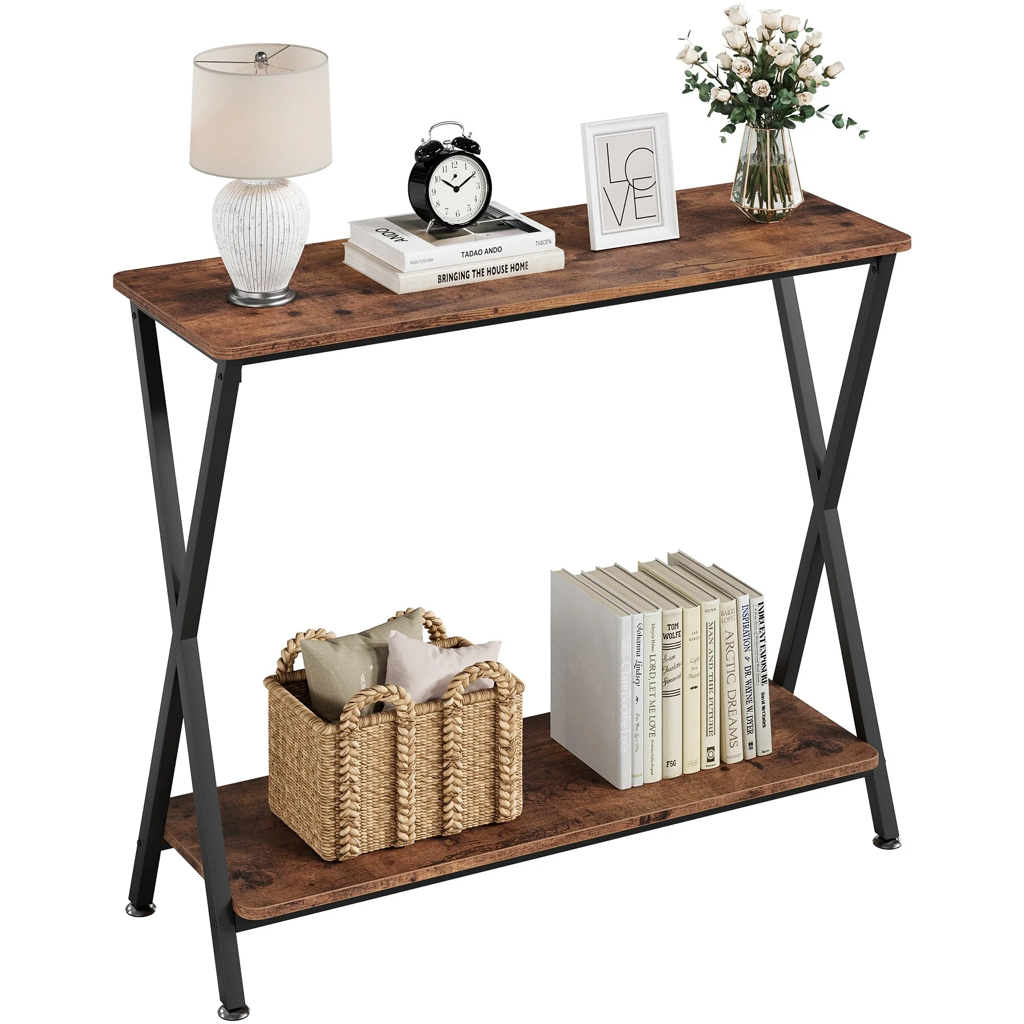 Entryway Table, Narrow Console Table, Wood Sofa Table