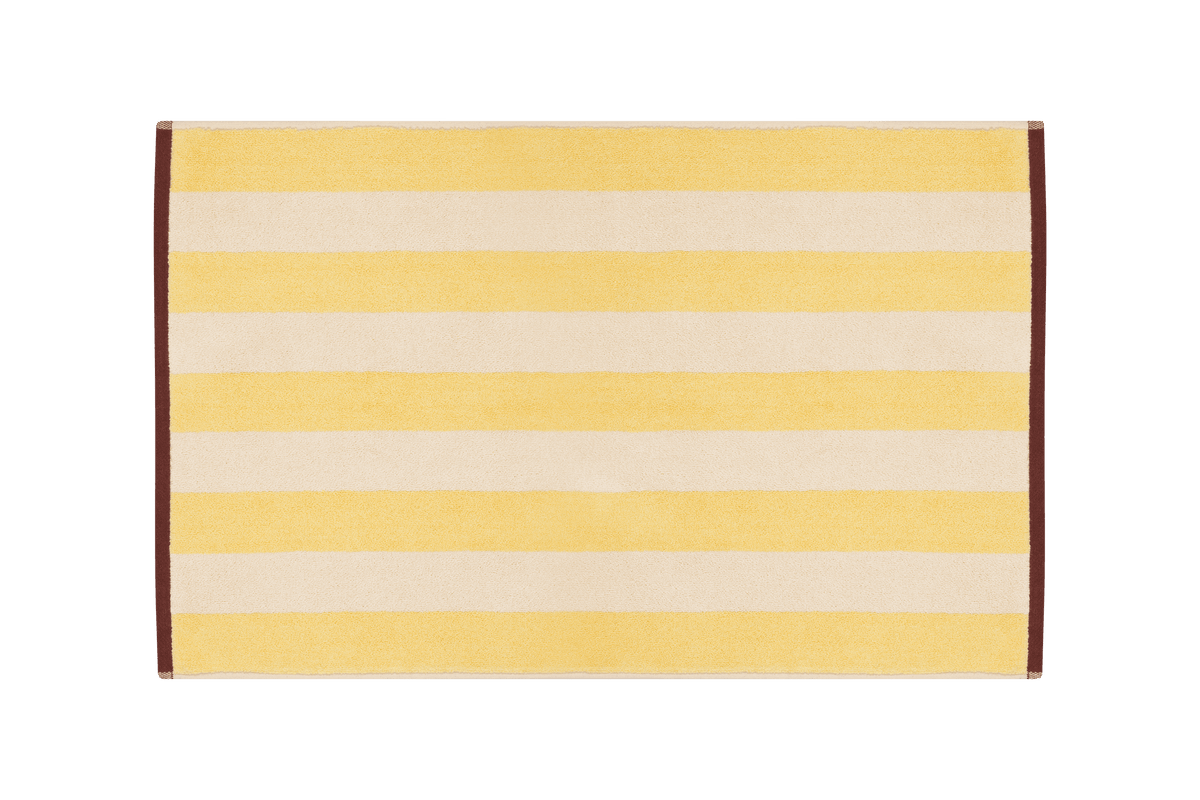 noo.ma Gobo katoenen badmat - Sunny Yellow, 38 x 40 cm