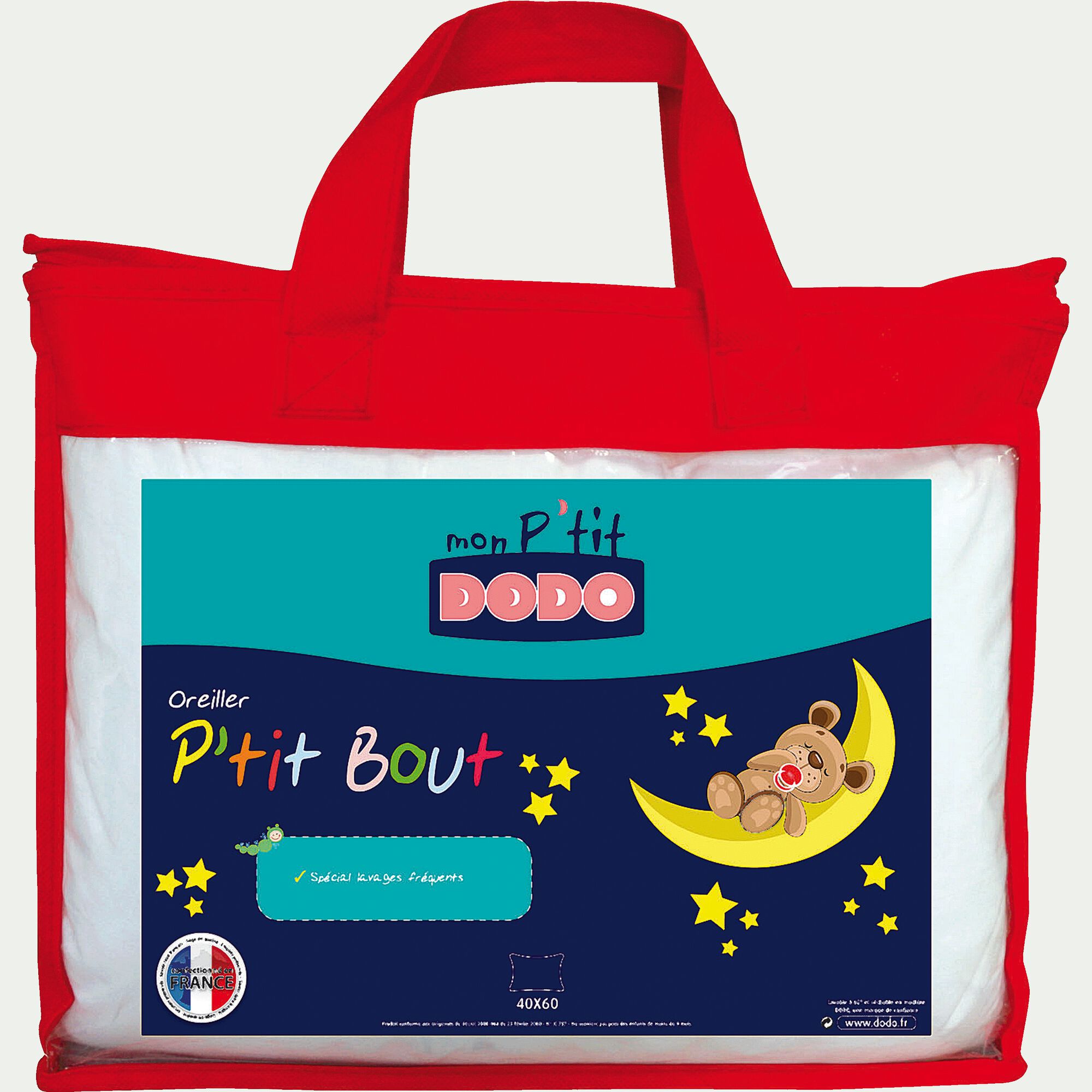 P'TIT BOUT - Oreiller bébé 40x60cm multilavage