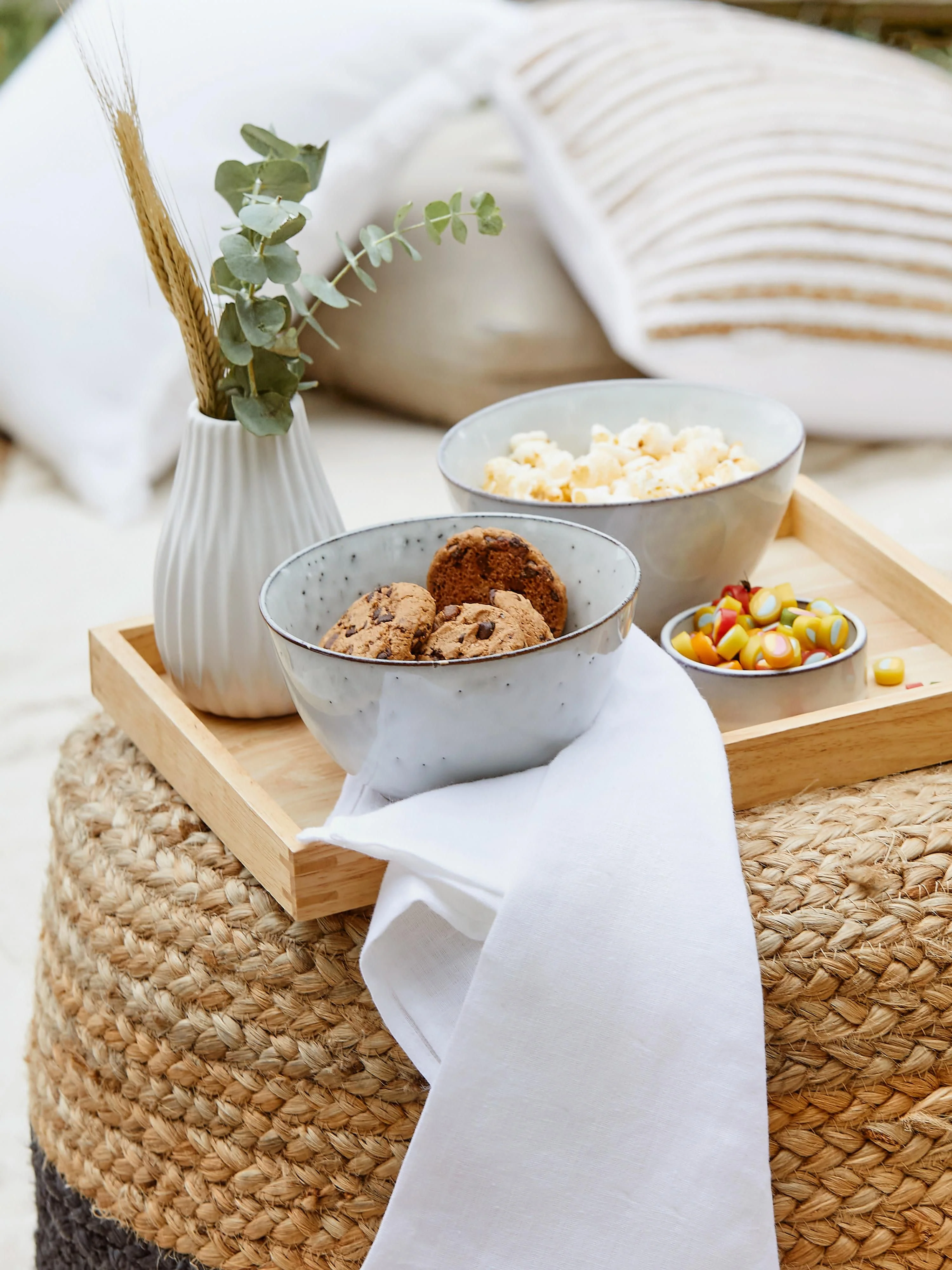 Handgemachte Schälchen Nordic Sand, 4er-Set