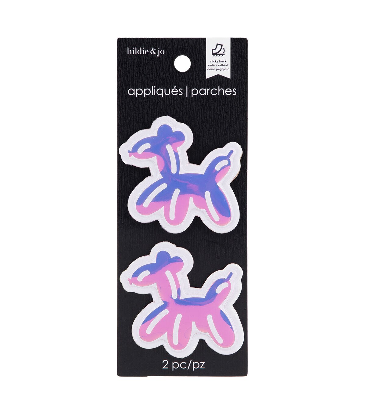 2ct Holographic Balloon Dog Stick On Patches by hildie & jo