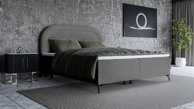 Boxspring Lorena velvet inclusief topper 180 x 200 cm