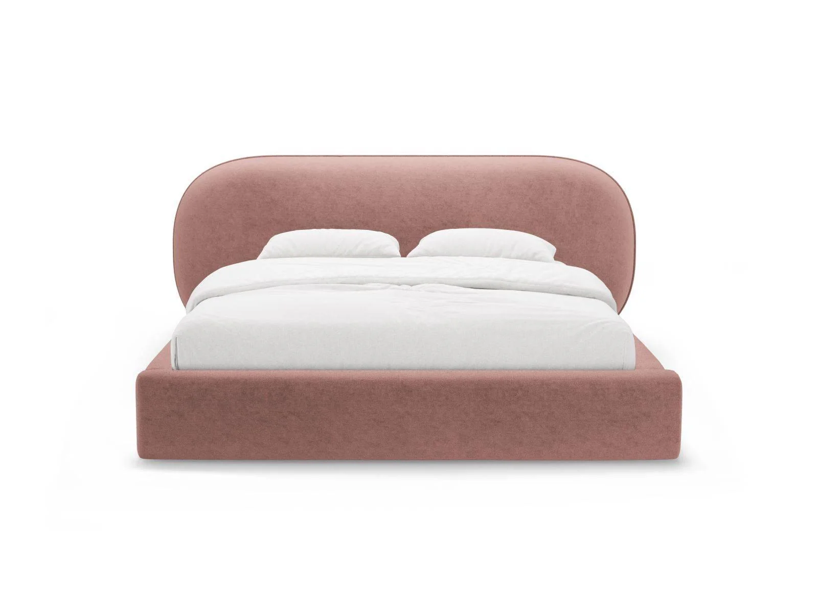 Bedframe Ovalo chenille 160 x 200 met opbergruimte