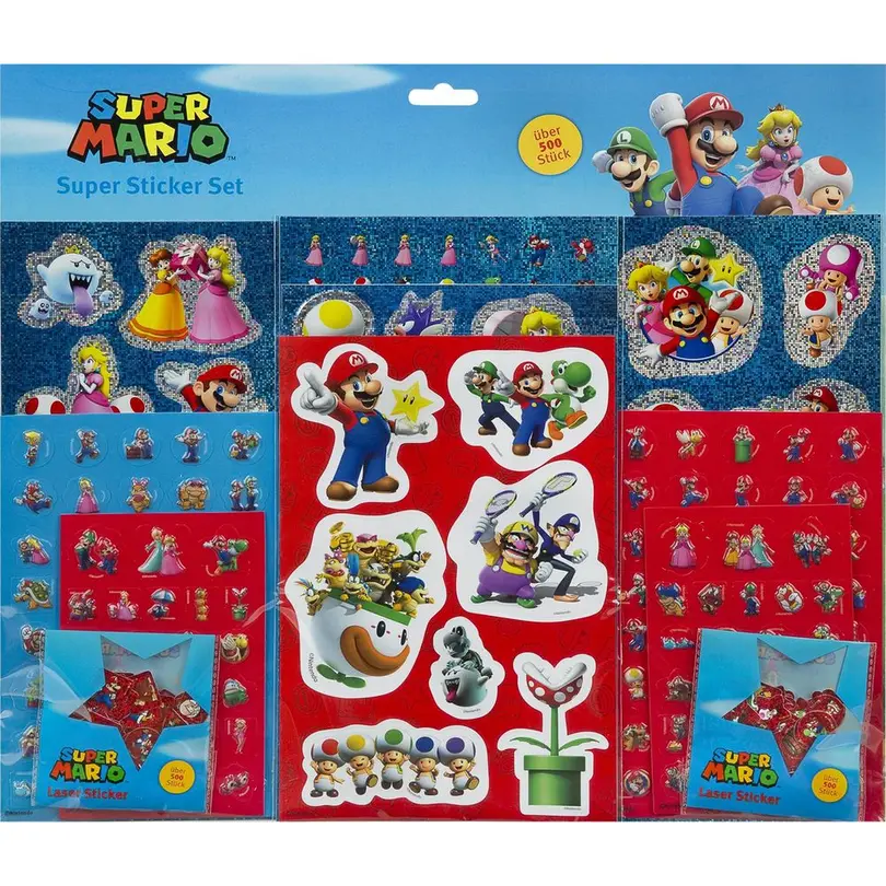 Sticker 500er-Set Super Mario