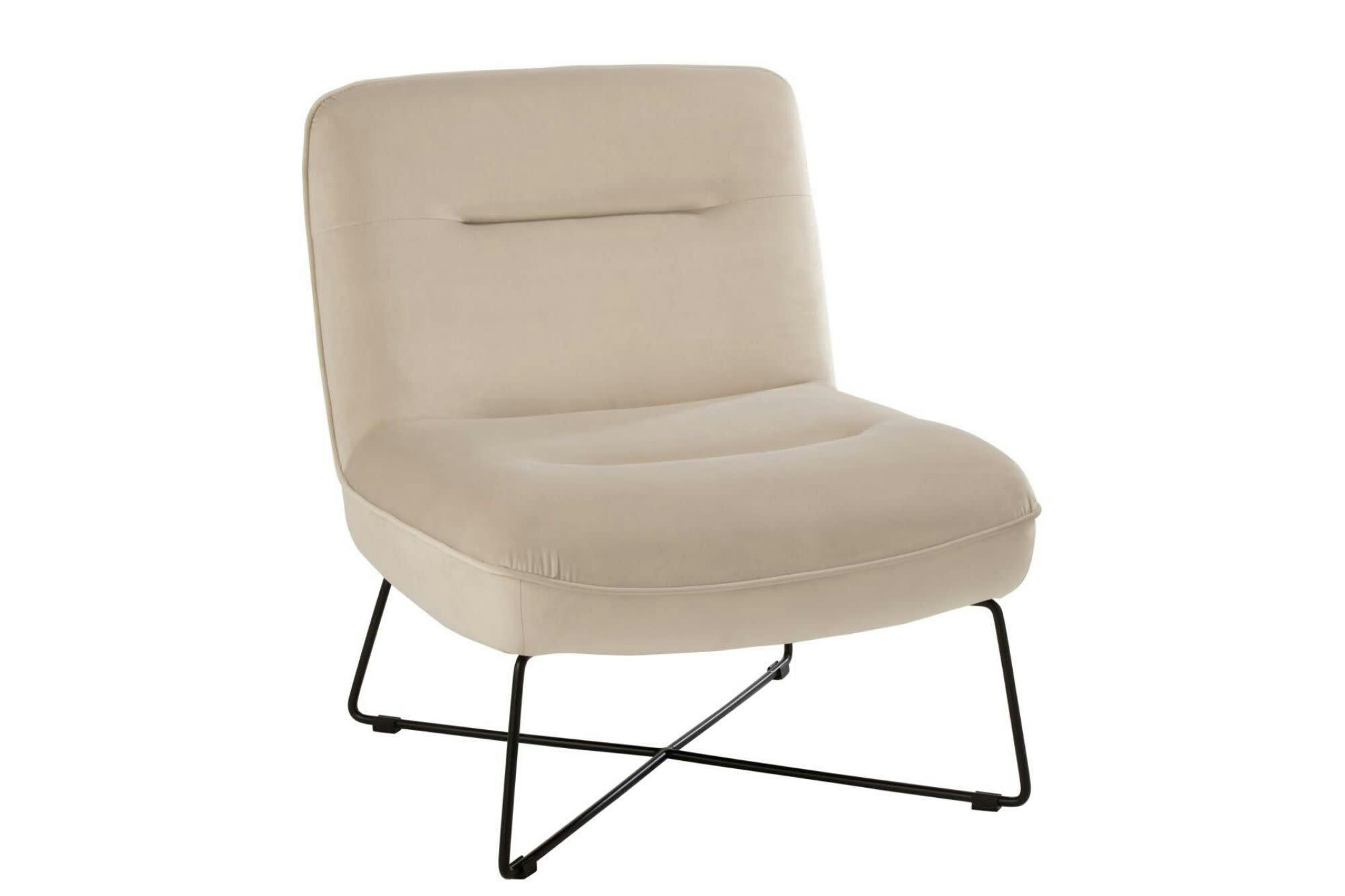 ELIOT - Fauteuil moderne en tissu et métal