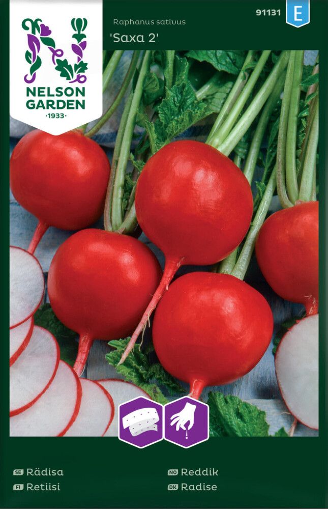 GRØNNSAKSFRØ NELSON SAXA 2 GARDEN MÅNEDSREDDIK