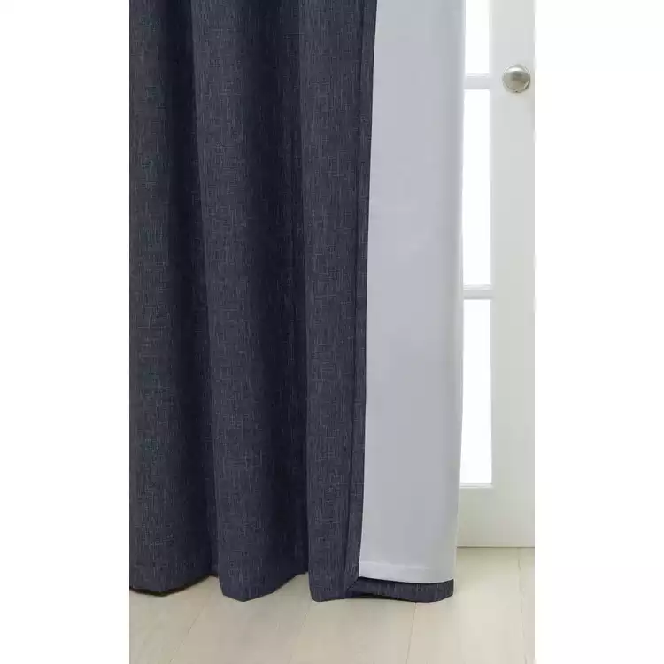 Habitat Blackout Eyelet Curtains - Navy - 117x137cm