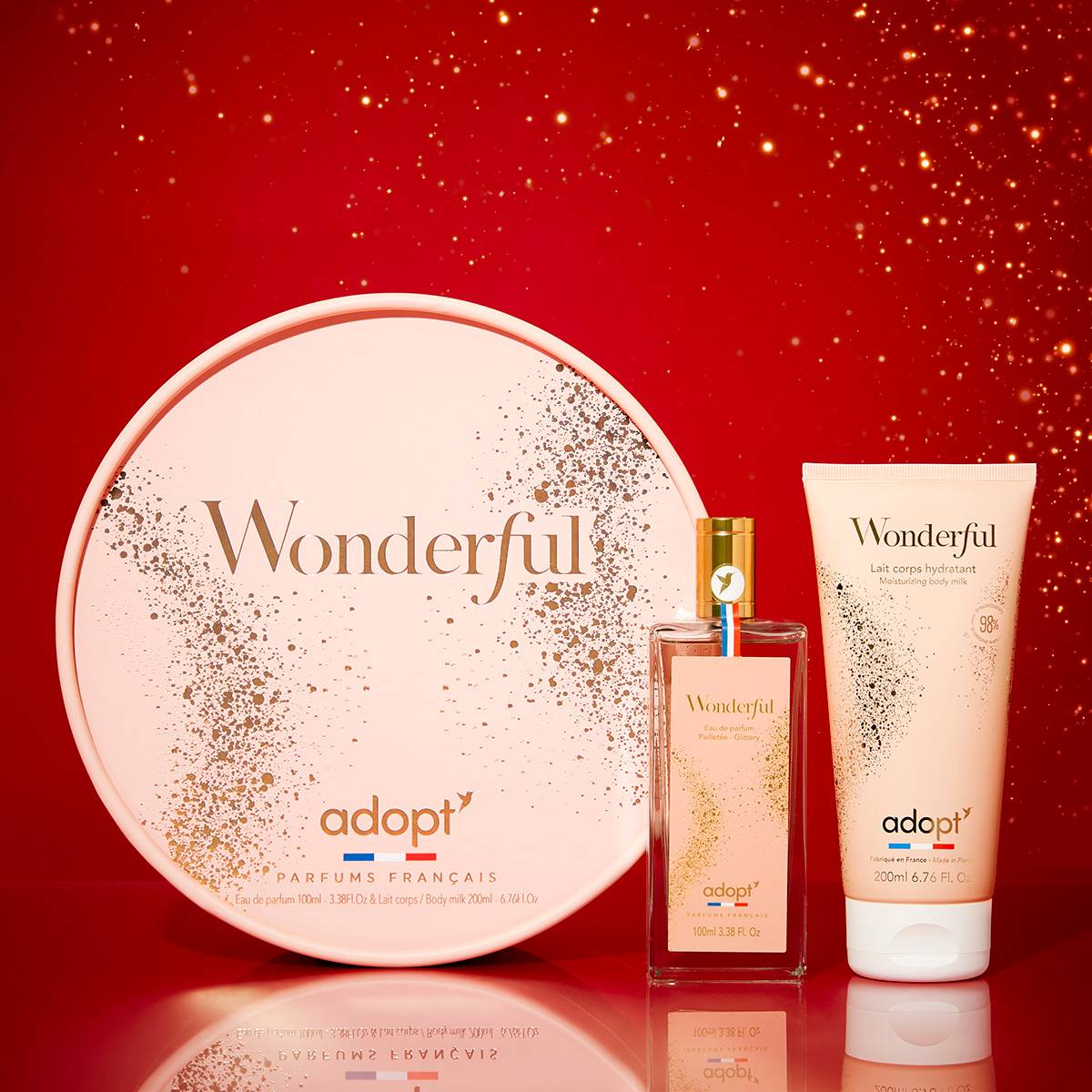 WonderfulCoffret eau de parfum 100 ml   lait corps 200 ml