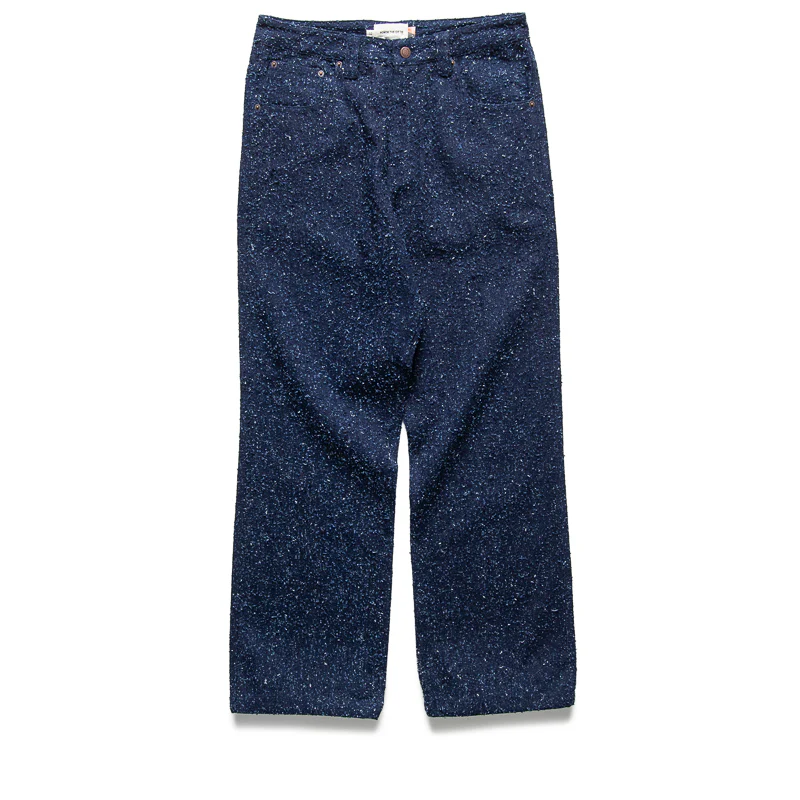 Honor The Gift Nep Yarn Wide Leg Pants - Blue