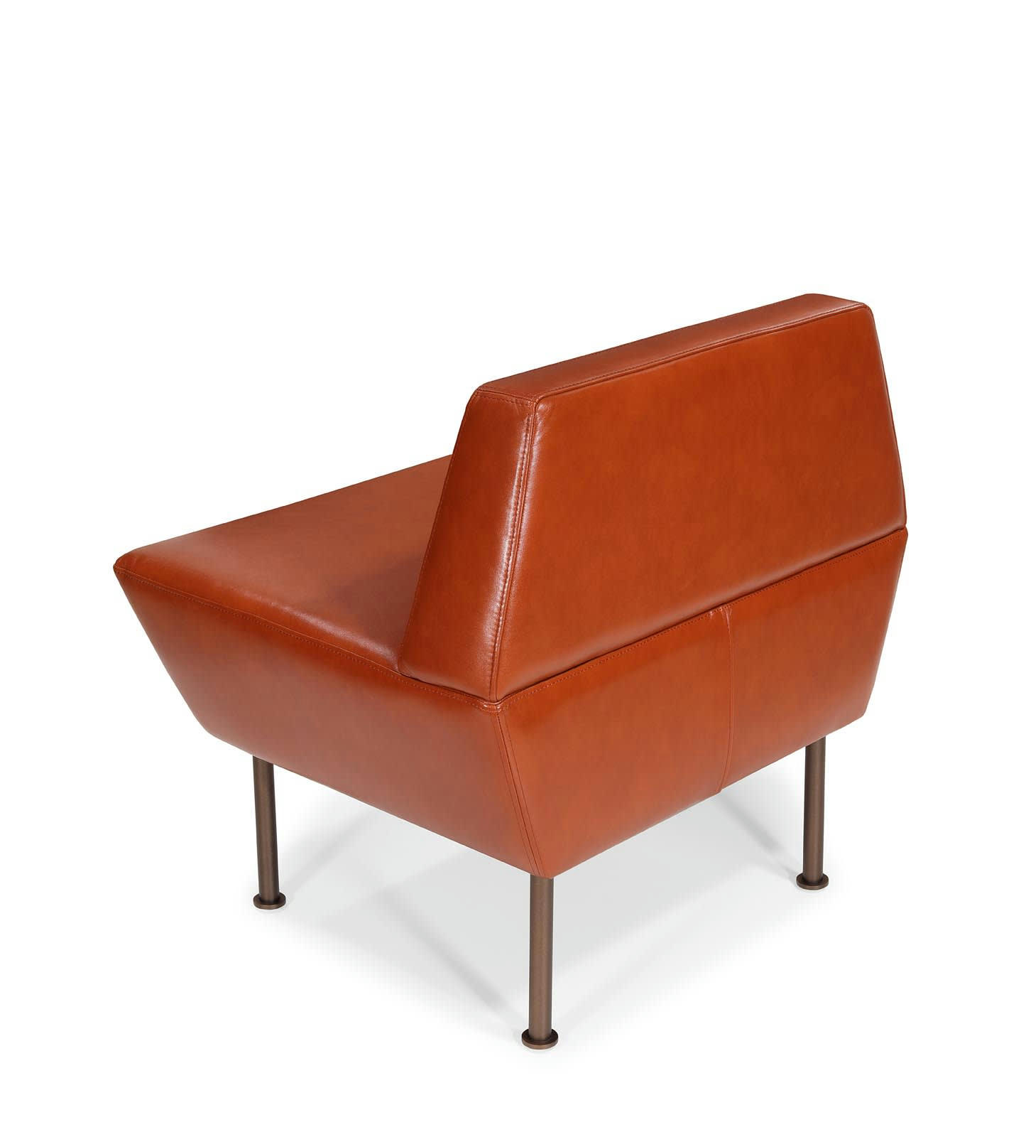 LE FROG S - Canapé lounge 2 places en  simili cuir marron