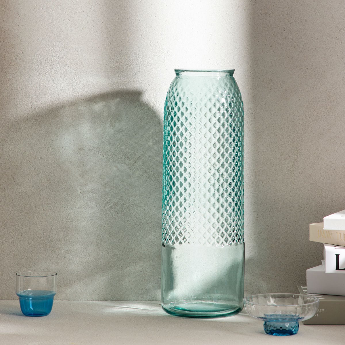 Wazon MIKKA transparentny ze szkła z recyklingu 45 cm