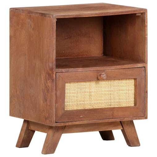 NNEVL Bedside Cabinet 40x30x50 cm Solid Mango Wood