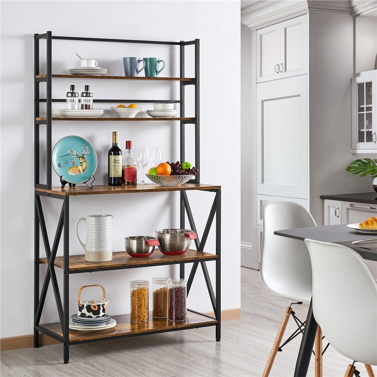 Keiwon 35.5'' Standard Baker's Rack with Microwave Compatibility
