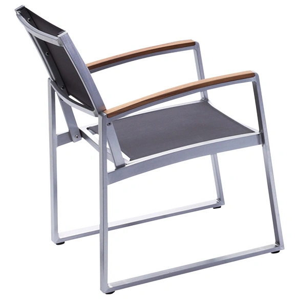 Gartenmöbelset, 4 Sitzplätze, Aluminium/Glas/Kunststoff