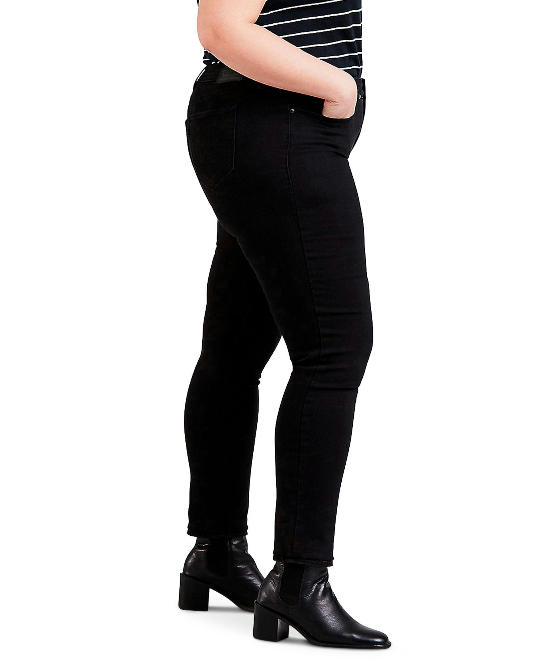 Levi's Women's 311 Shaping  Mid Rise Skinny Jeans Soft Black - Plus Size