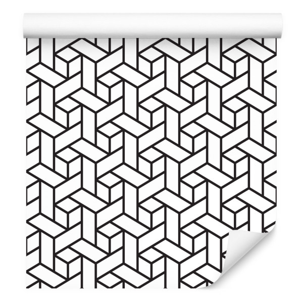 Tapeta Czarno-Białe Wzory Geometryczne