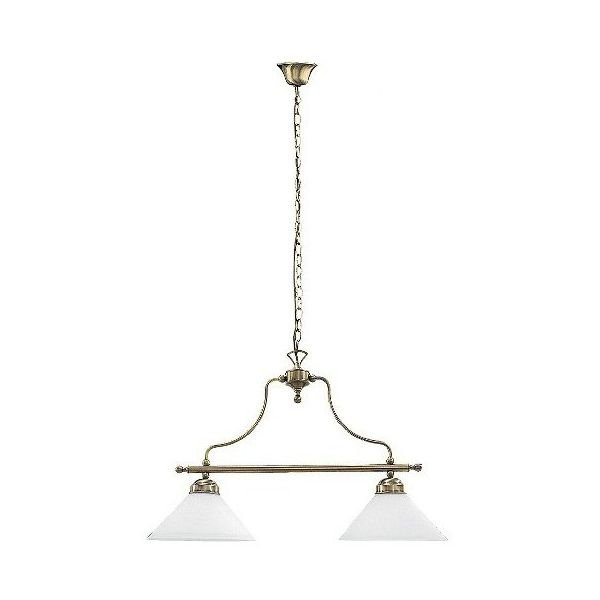 Lampa wisząca brązowo-biała Marian 2xE27x60W wym: 115x70x46 cm Rabalux
