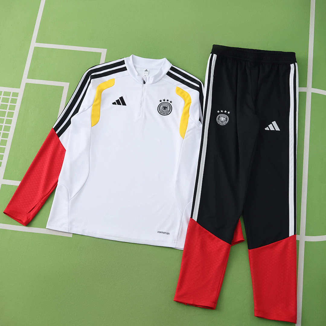 Germany World Cup 2026 Half-Zip Training Suit Set White