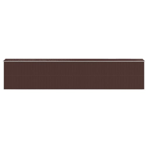 NNEVL Garden Shed Dark Brown 192x1021x223 cm Galvanised Steel