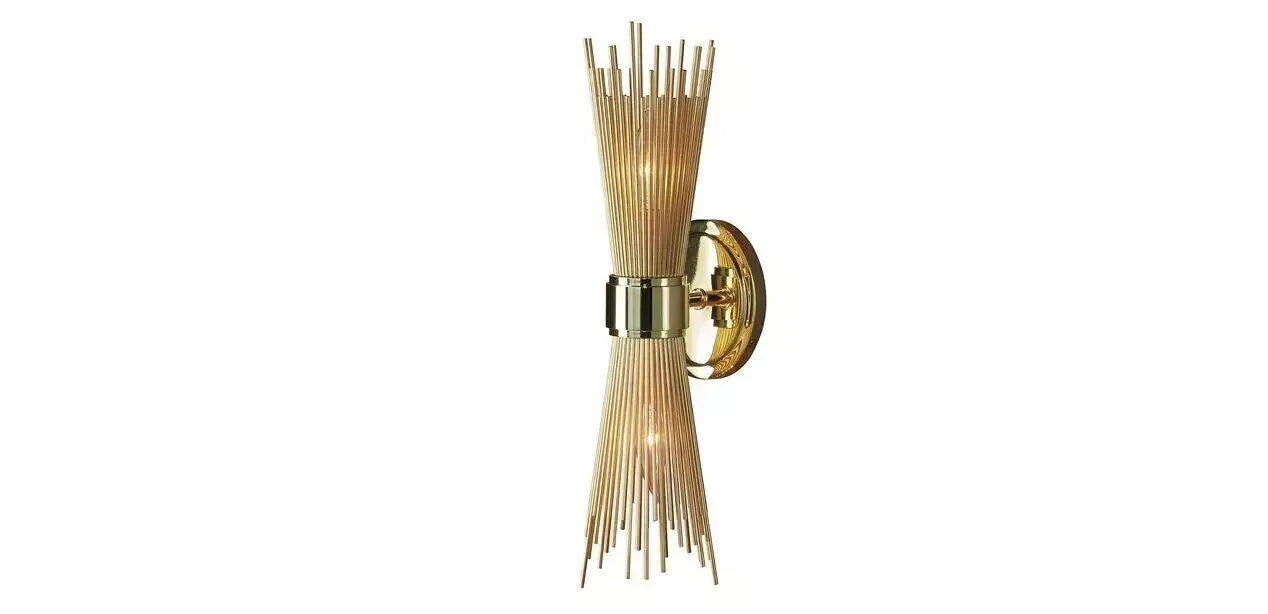 Mid Century Brass Sputnik Wall Sconce: Handmade Lighting Fixture