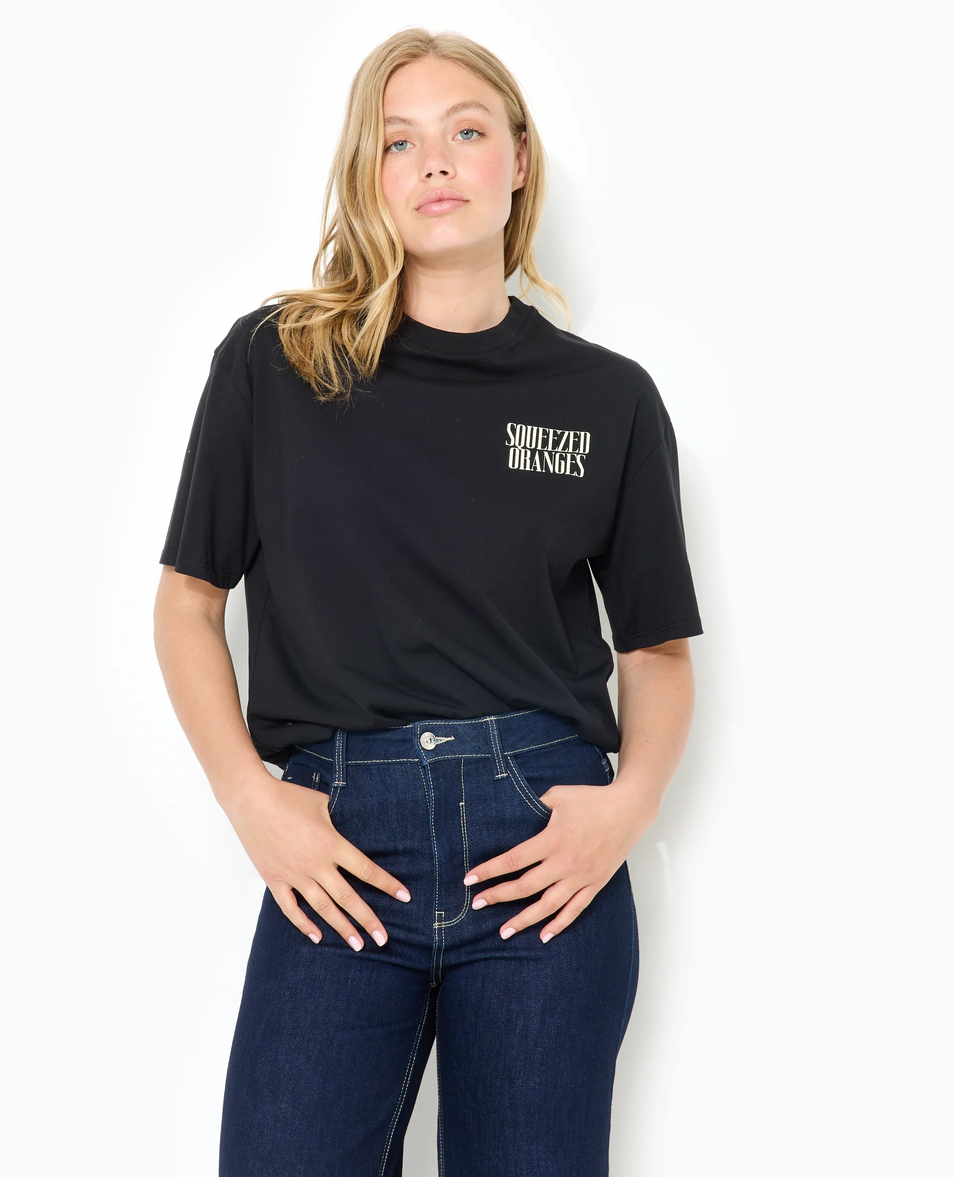 T-shirt oversize avec print poitrine et dos