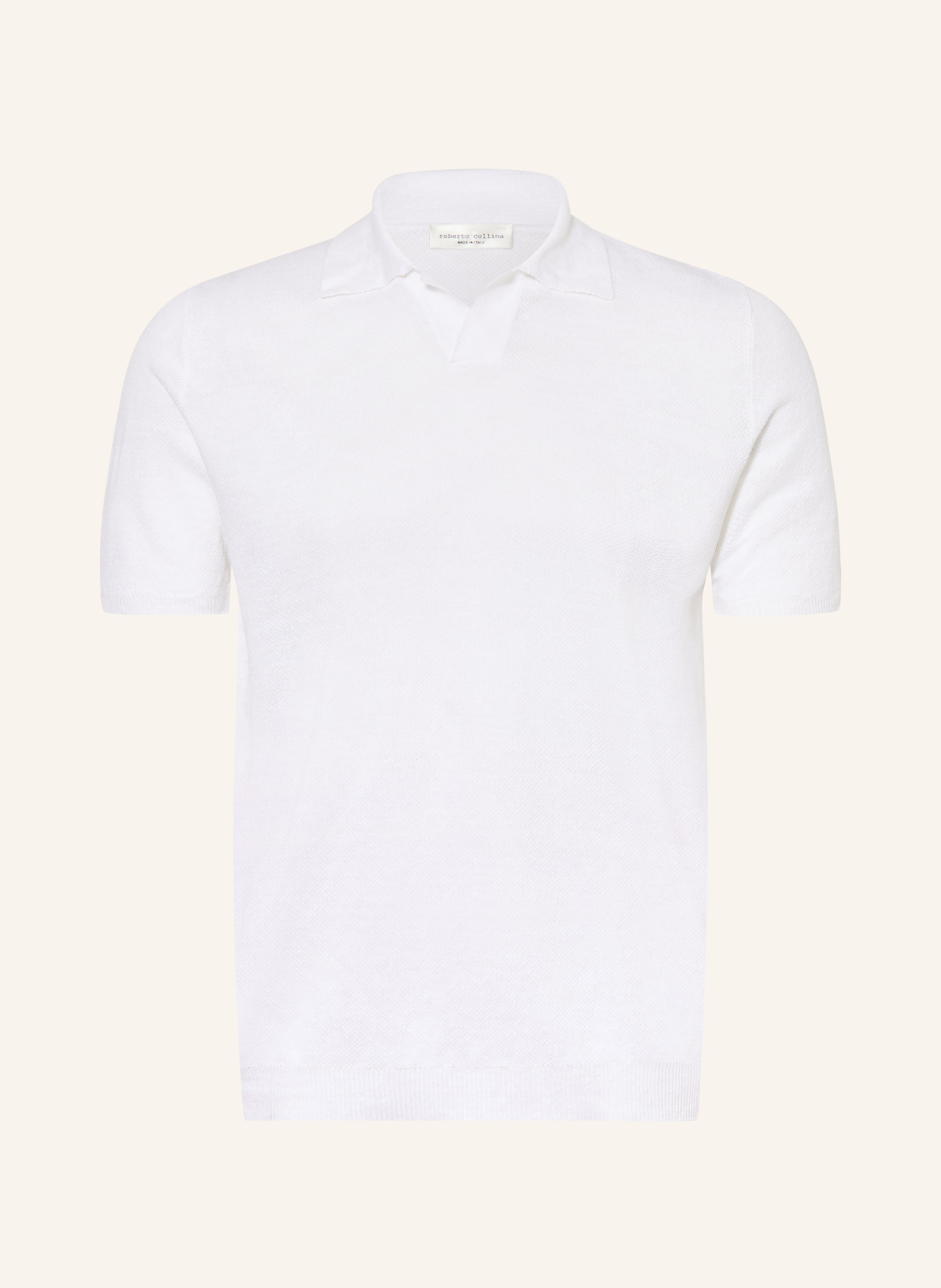 roberto collina Strick-Poloshirt aus Leinen