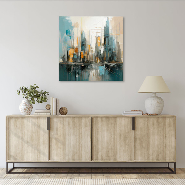 Feeby Obraz do sypialni, Architektura Miasto Minimalizm 30x30