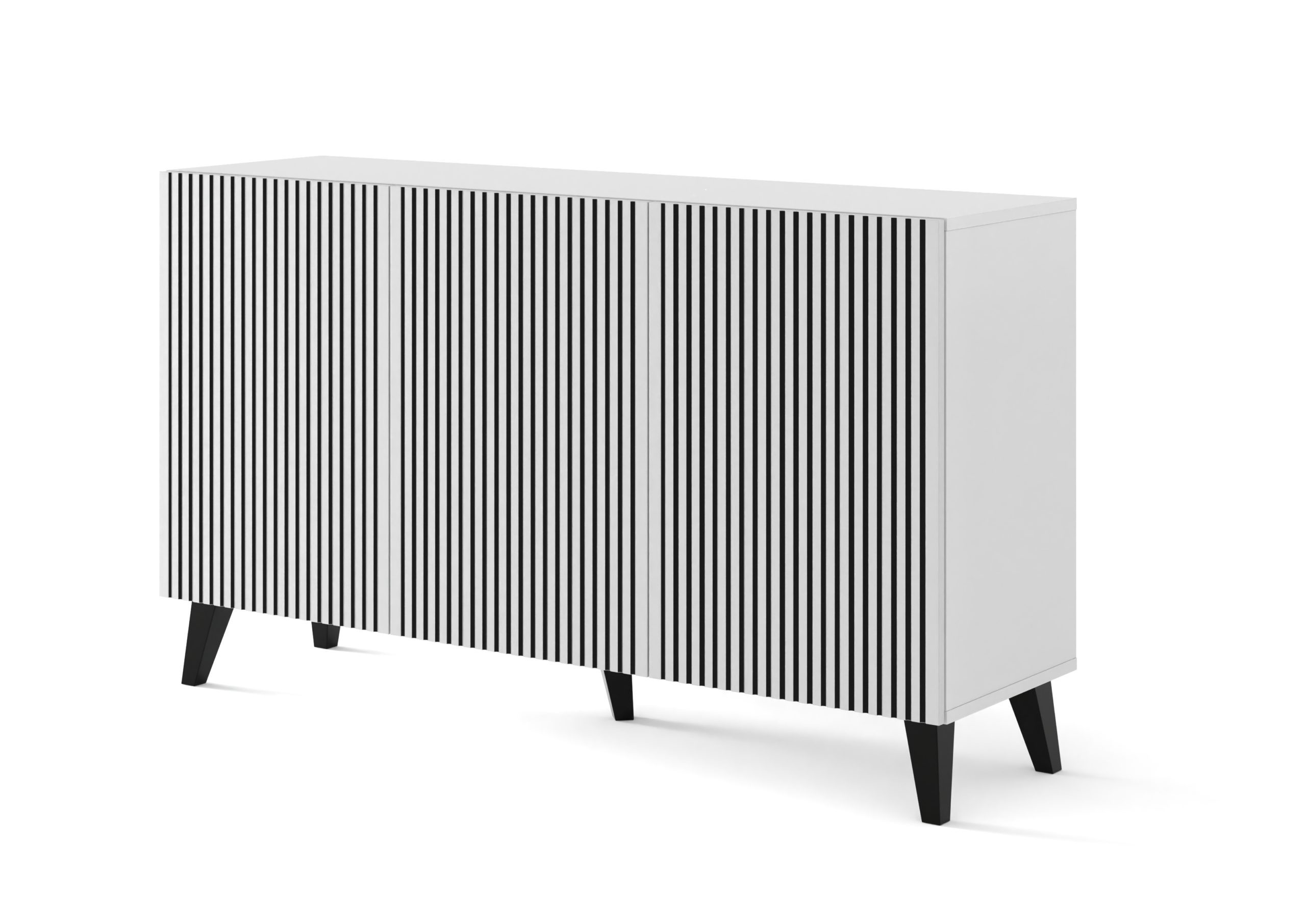 Komoda Ravenna F 150 cm 3D biały / czarny
