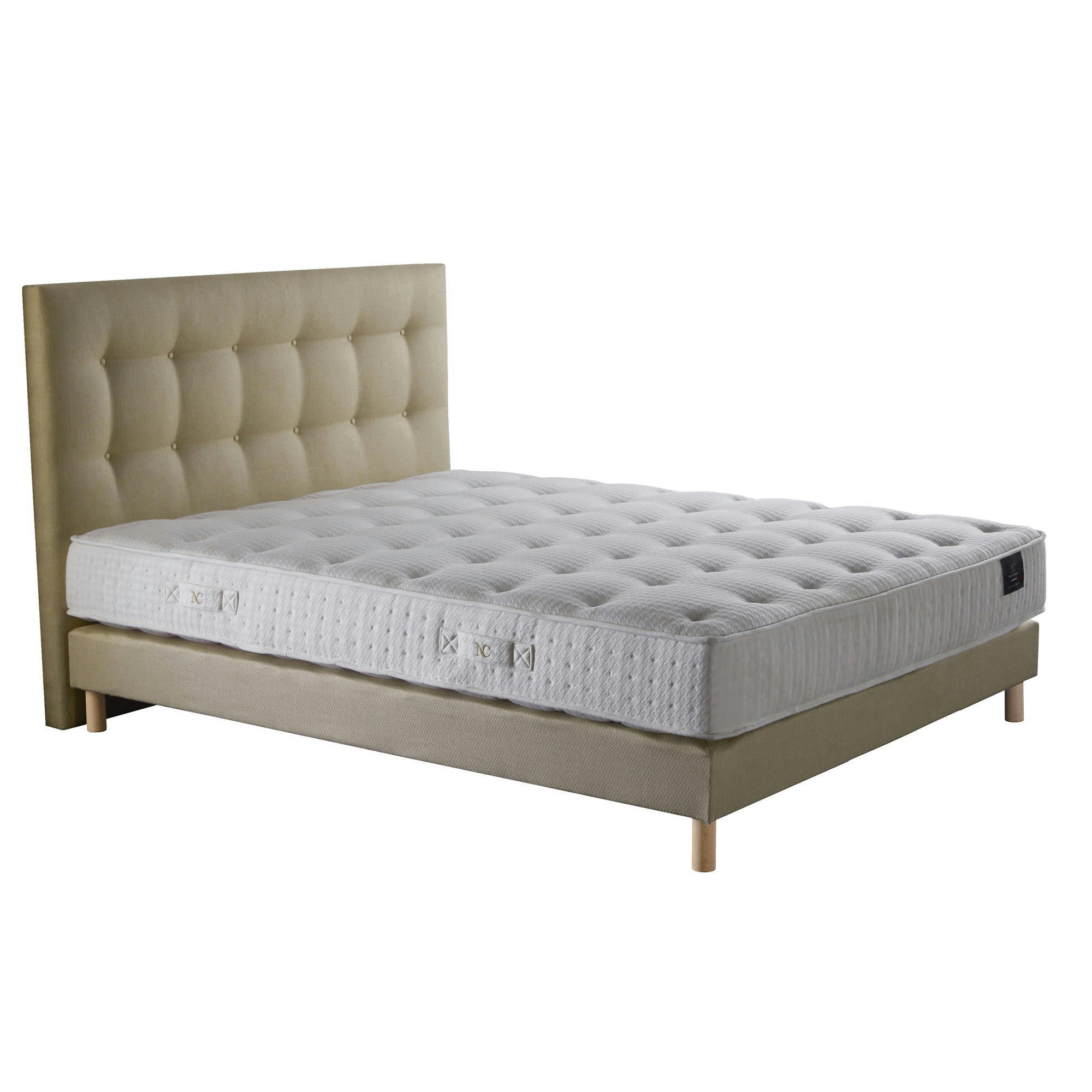 NOVA - Ensemble tête de lit Matelas ressorts Mémoire de forme sommier 160x200