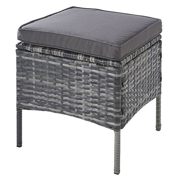 Ensemble Salon Polyrotin 7 Places Housse Lavable Gris Blackcolors