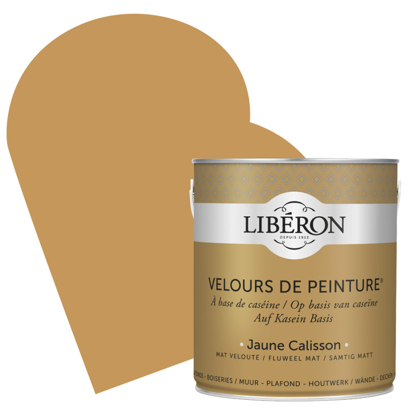 Peinture pour murs Velours de Peinture jaune calisson mat 2,5 L LIBERON