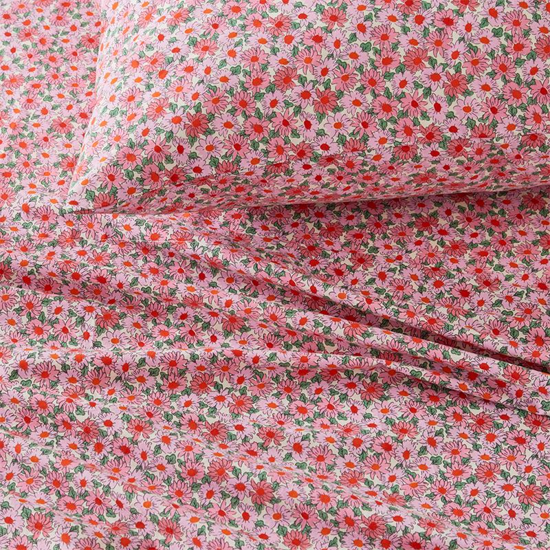 Pippa Pink Floral Printed Sheet Set
