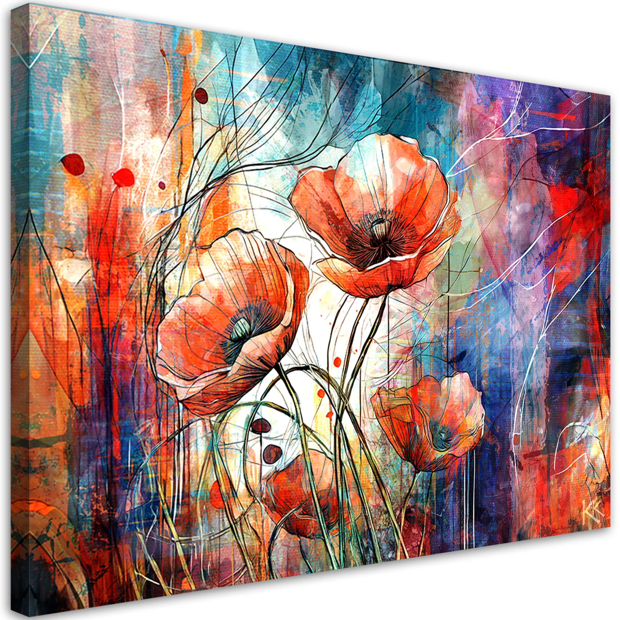 Feeby Obraz, Abstrakcyjne Maki 60x40