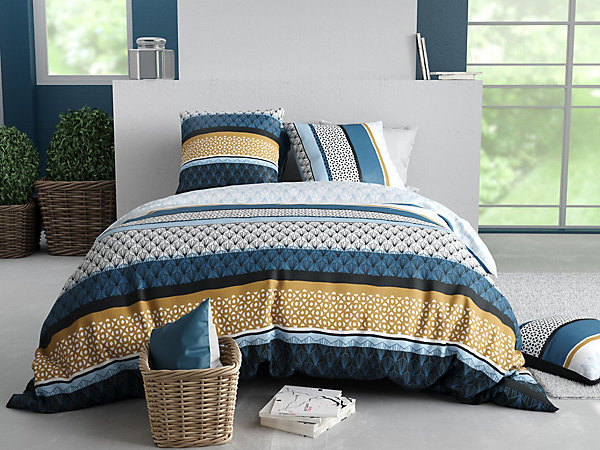 Housse de couette   2 taies 220 x 240 cm Ossis