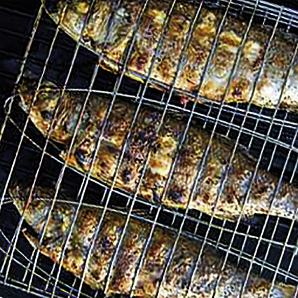 Grillbesteck, Stahl, BxHxT: 27,5 x 58 x 58 cm
