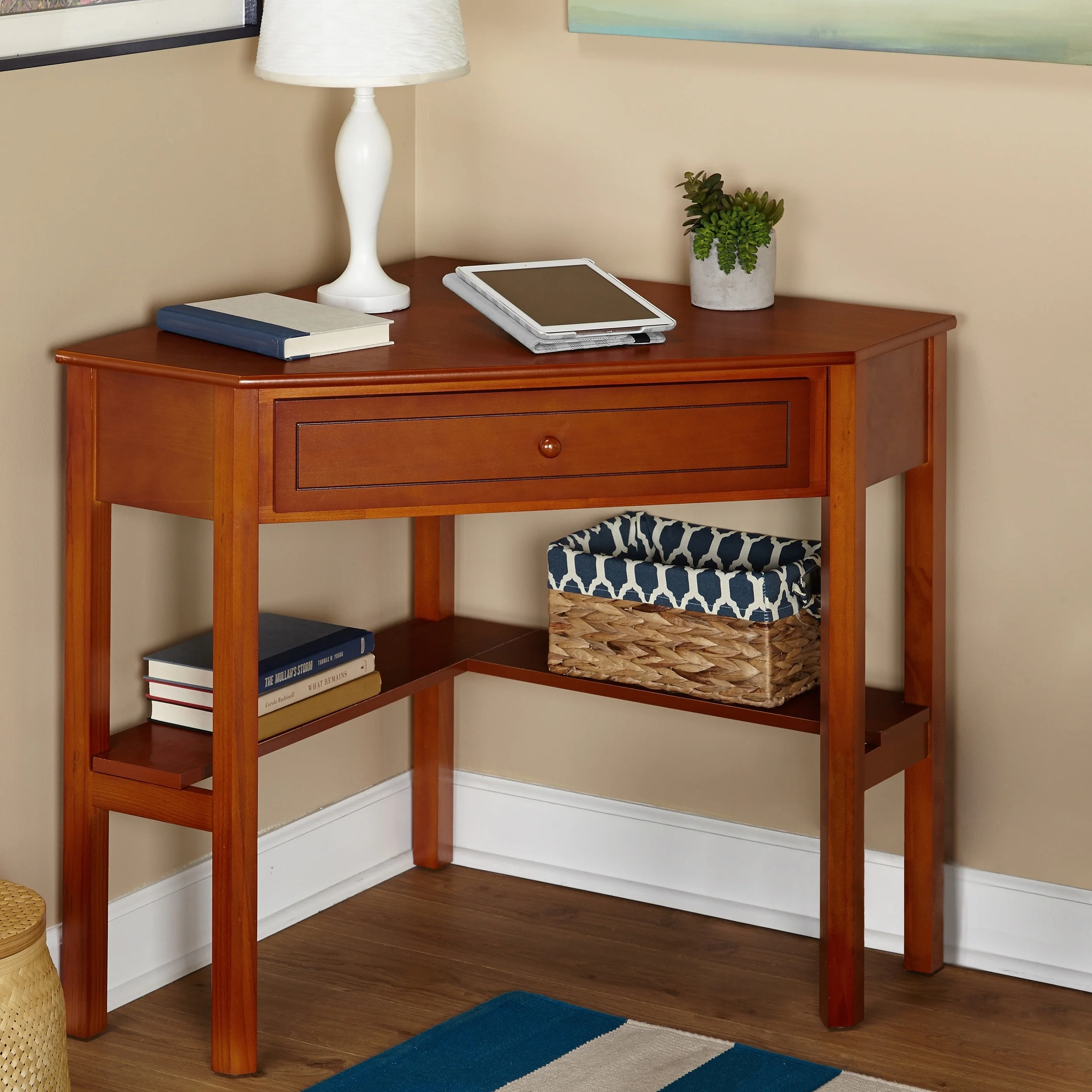 Simple Living Savannah 2-piece Corner Wood Desk and Chair Set