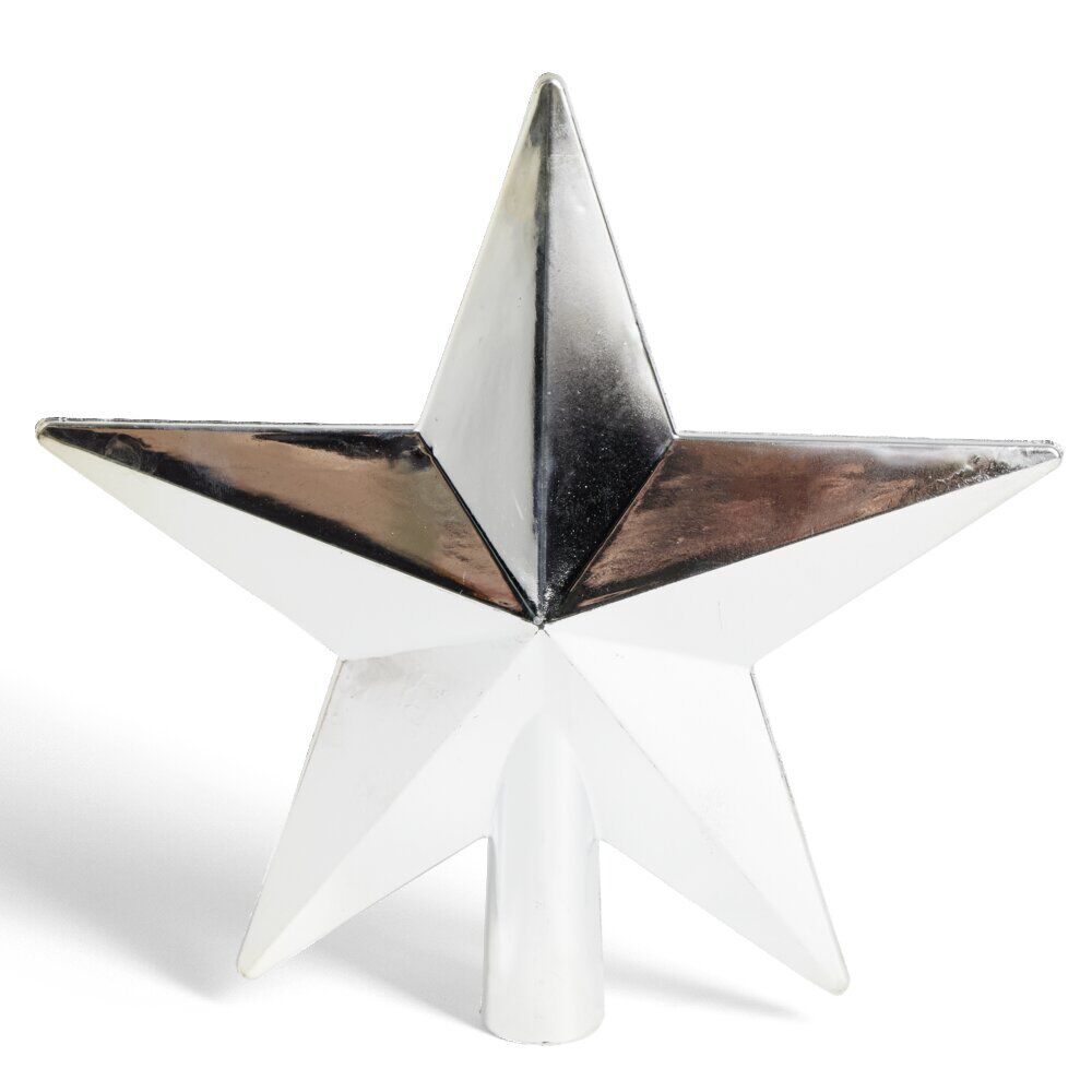 Cimier étoile argenté 20x20cm