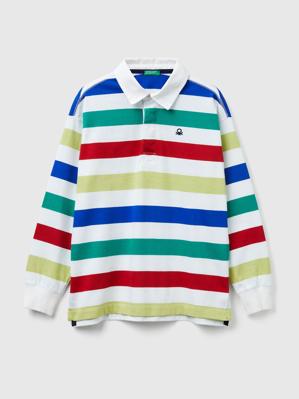 Striped cotton polo