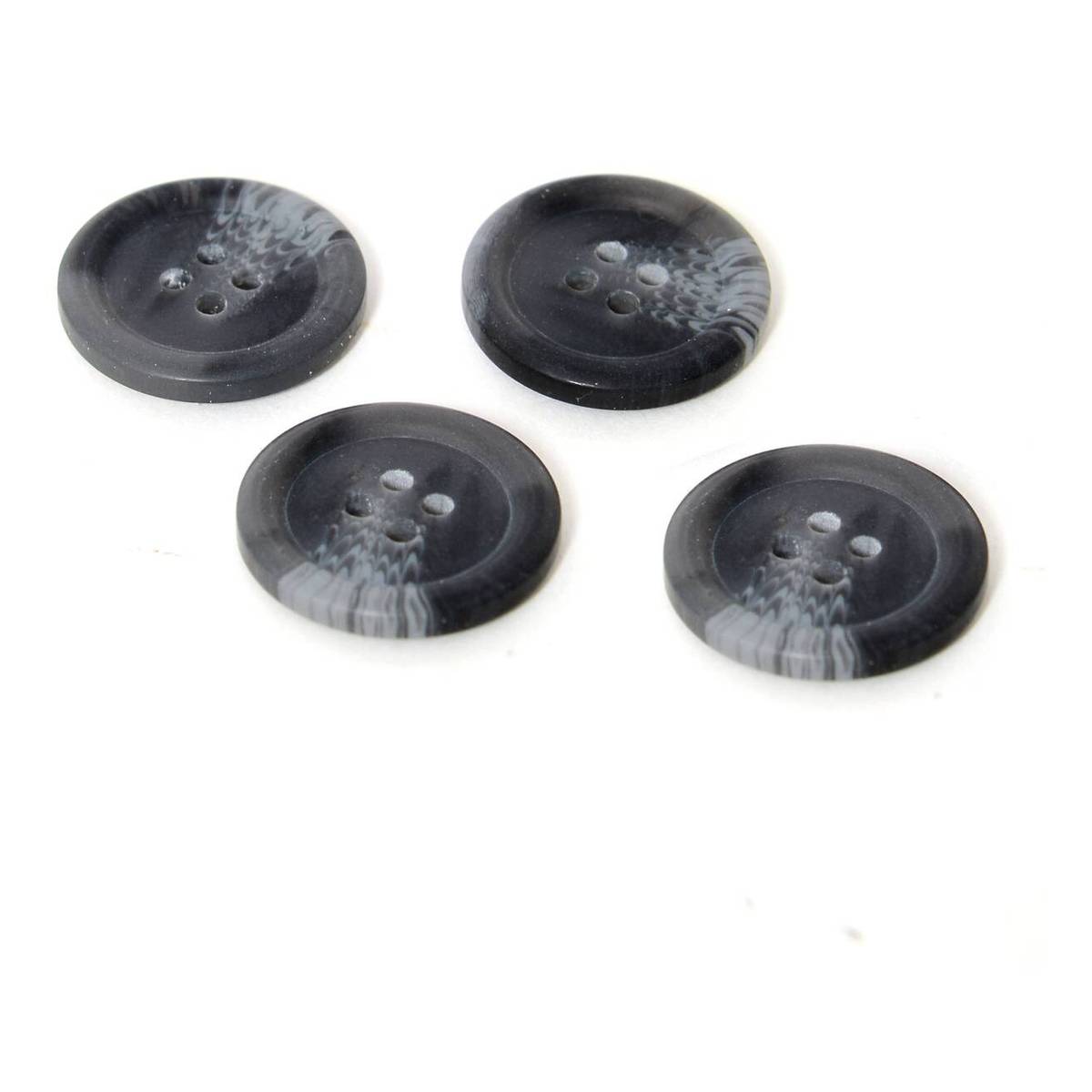 Hemline Assorted Basic Knitwear Button 4 Pack